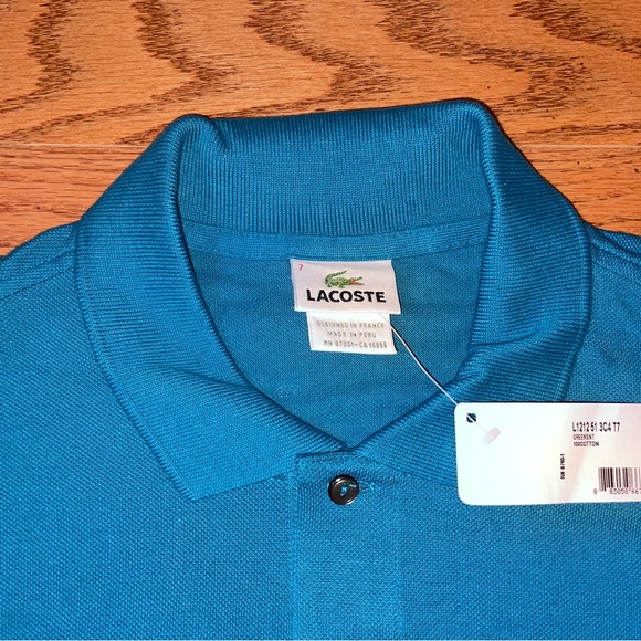 Lacoste Polo Caiman Blue Shirt- Size XL (7) - Picture 3 of 7